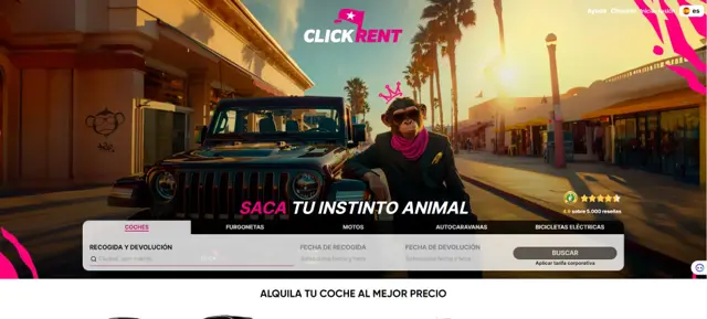 ClickRent - Alquiler de coches baratos.